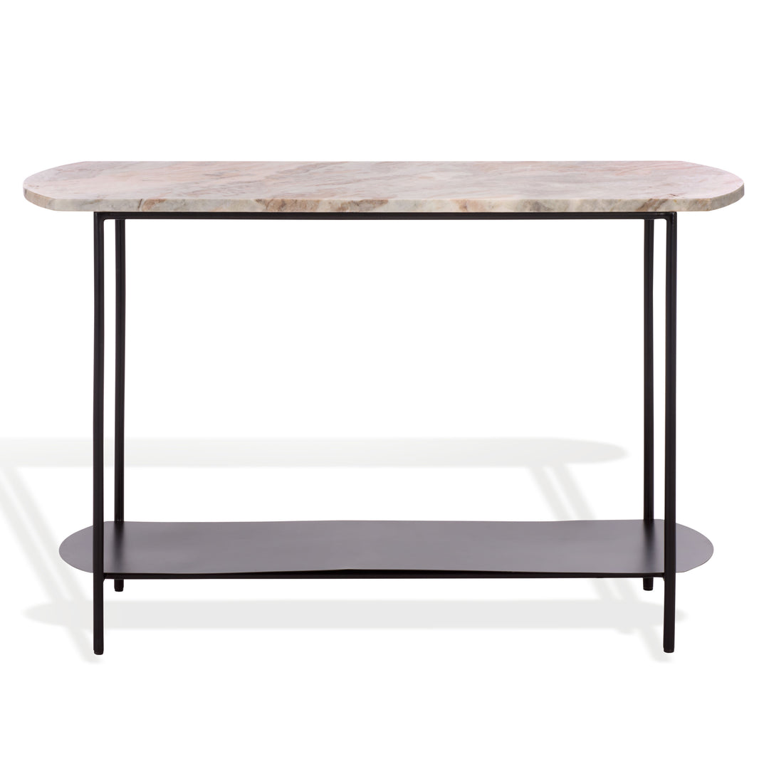 American Home Furniture Safavieh Couture Macklyn Oval Marble Top Console Table