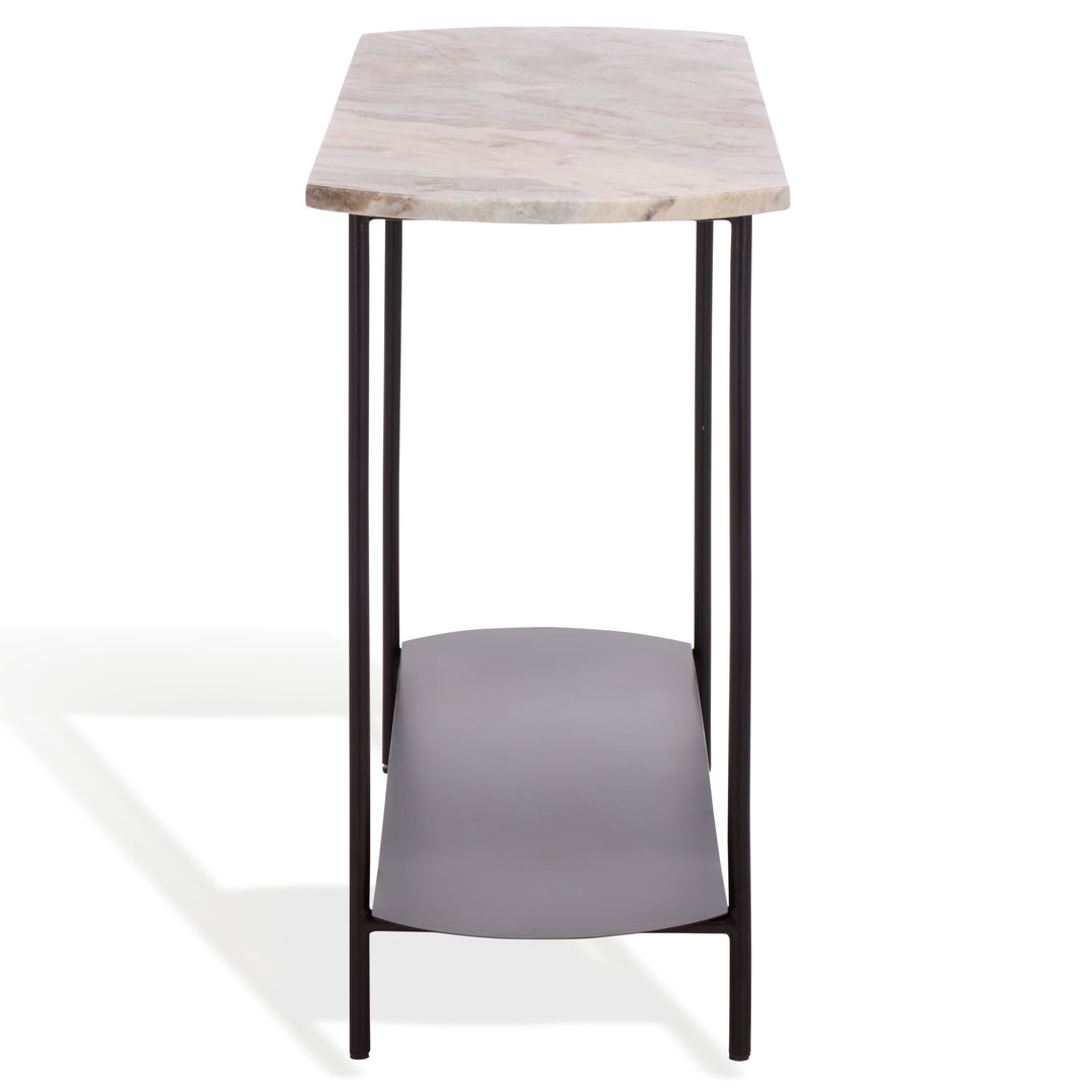 American Home Furniture Safavieh Couture Macklyn Oval Marble Top Console Table