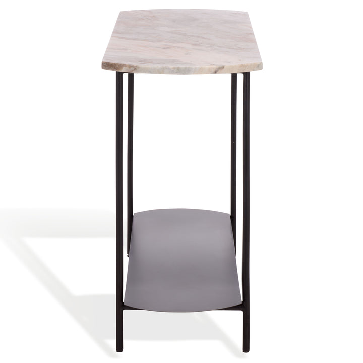 American Home Furniture Safavieh Couture Macklyn Oval Marble Top Console Table