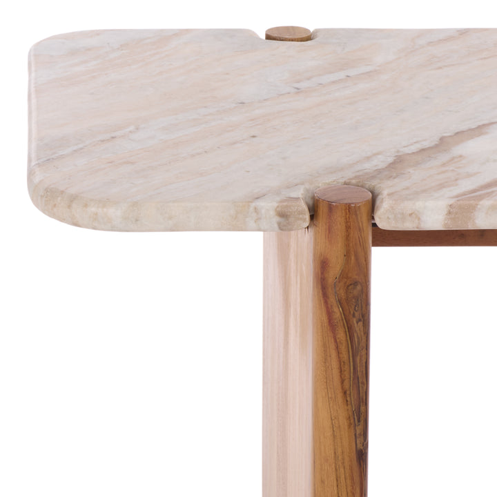 American Home Furniture Safavieh Couture Feliciabeth Marble And Wood Console Table