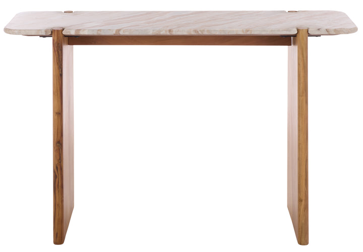 American Home Furniture Safavieh Couture Feliciabeth Marble And Wood Console Table