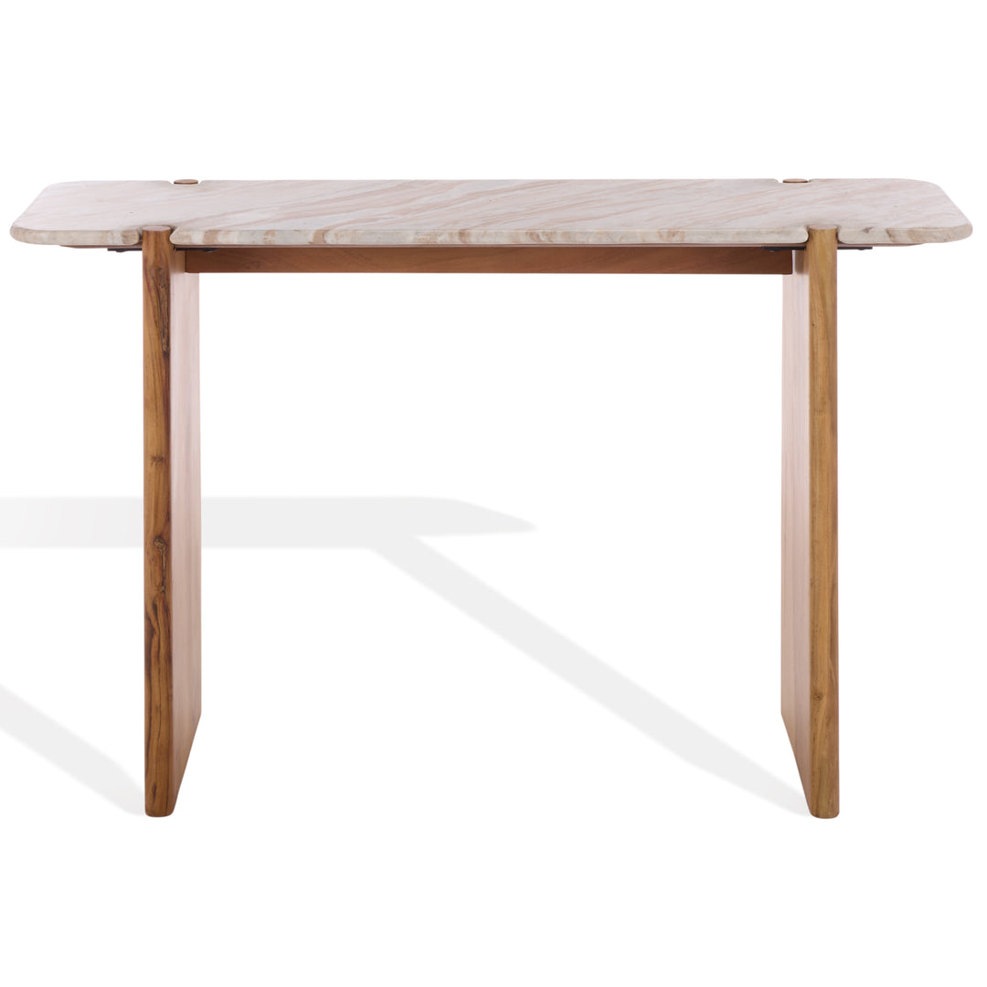 American Home Furniture Safavieh Couture Feliciabeth Marble And Wood Console Table