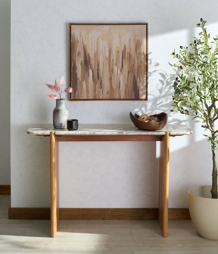 American Home Furniture Safavieh Couture Feliciabeth Marble And Wood Console Table