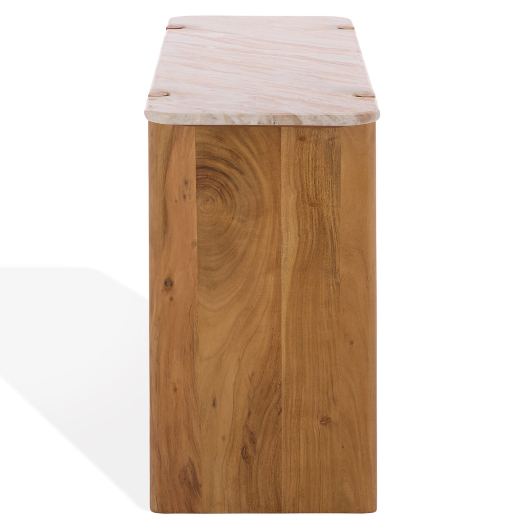 American Home Furniture Safavieh Couture Feliciabeth Marble And Wood Console Table