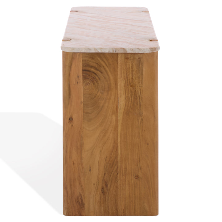 American Home Furniture Safavieh Couture Feliciabeth Marble And Wood Console Table