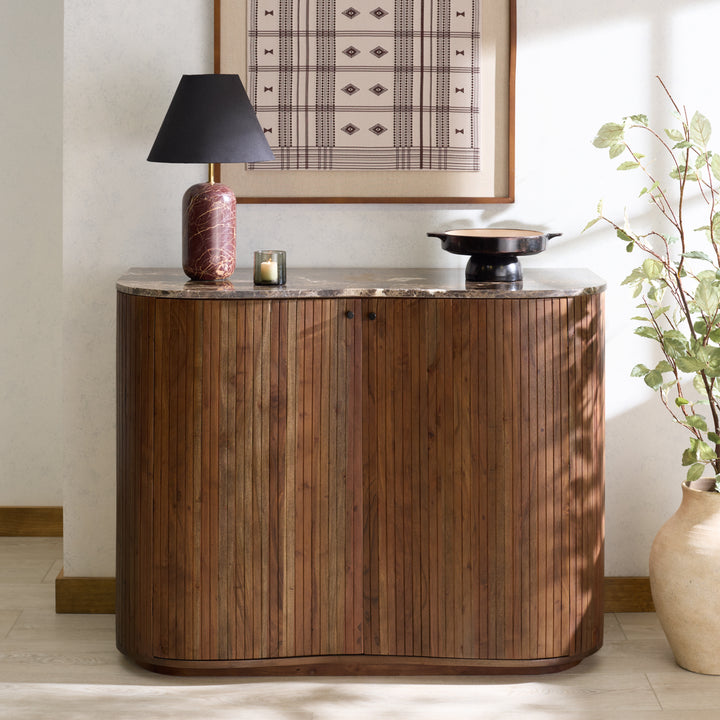 American Home Furniture Safavieh Couture Jamilah Marble Top Chest