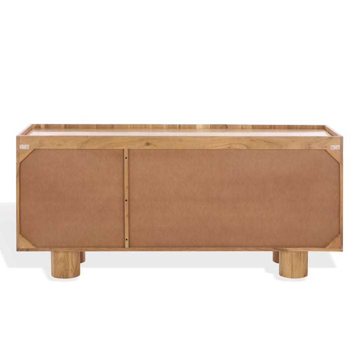 American Home Furniture Safavieh Couture Ashlietta Travertine Top Sideboard
