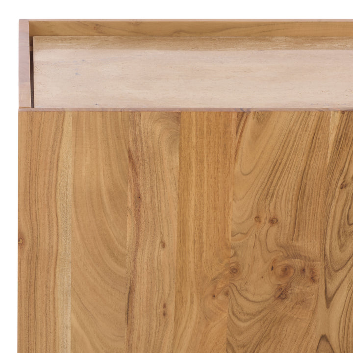 American Home Furniture Safavieh Couture Ashlietta Travertine Top Sideboard