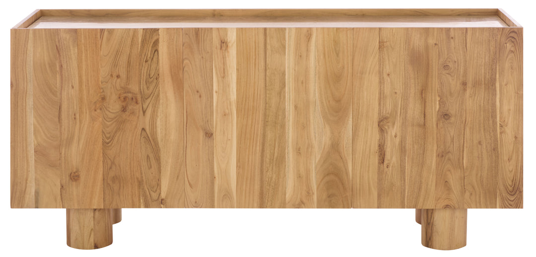 American Home Furniture Safavieh Couture Ashlietta Travertine Top Sideboard