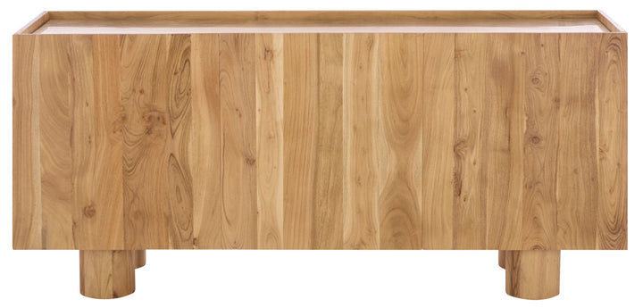 American Home Furniture Safavieh Couture Ashlietta Travertine Top Sideboard