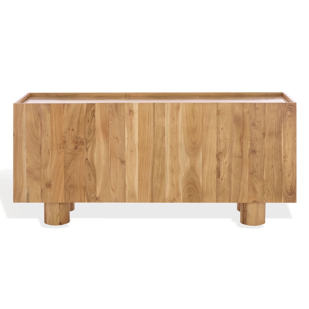 American Home Furniture Safavieh Couture Ashlietta Travertine Top Sideboard