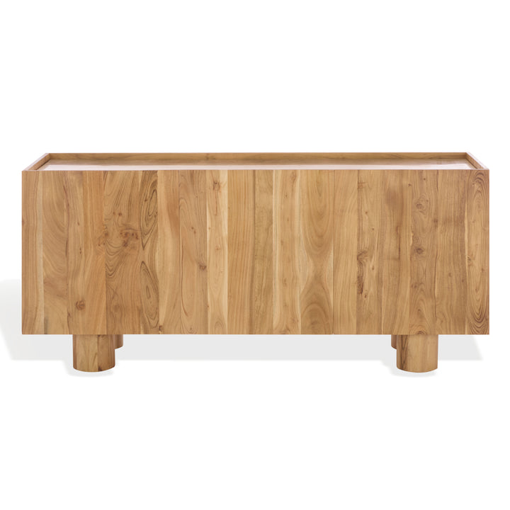 American Home Furniture Safavieh Couture Ashlietta Travertine Top Sideboard