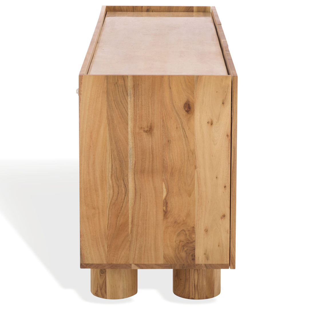 American Home Furniture Safavieh Couture Ashlietta Travertine Top Sideboard