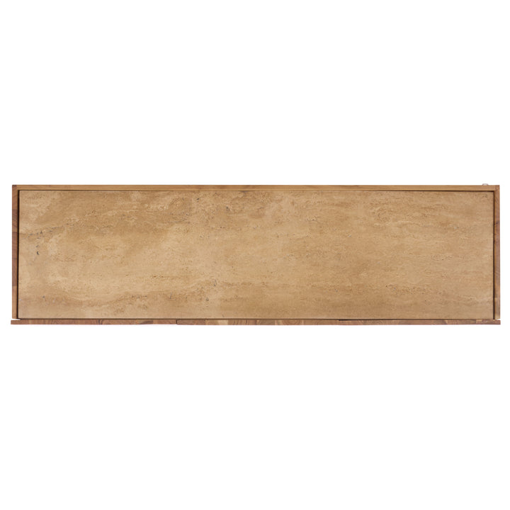 American Home Furniture Safavieh Couture Ashlietta Travertine Top Sideboard