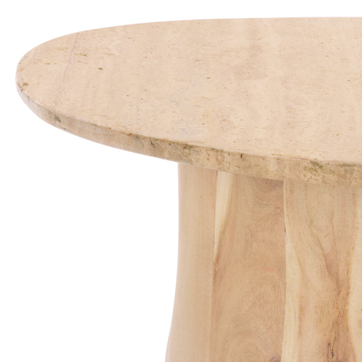 American Home Furniture Safavieh Couture Jennamira Travertine Top Accent Table