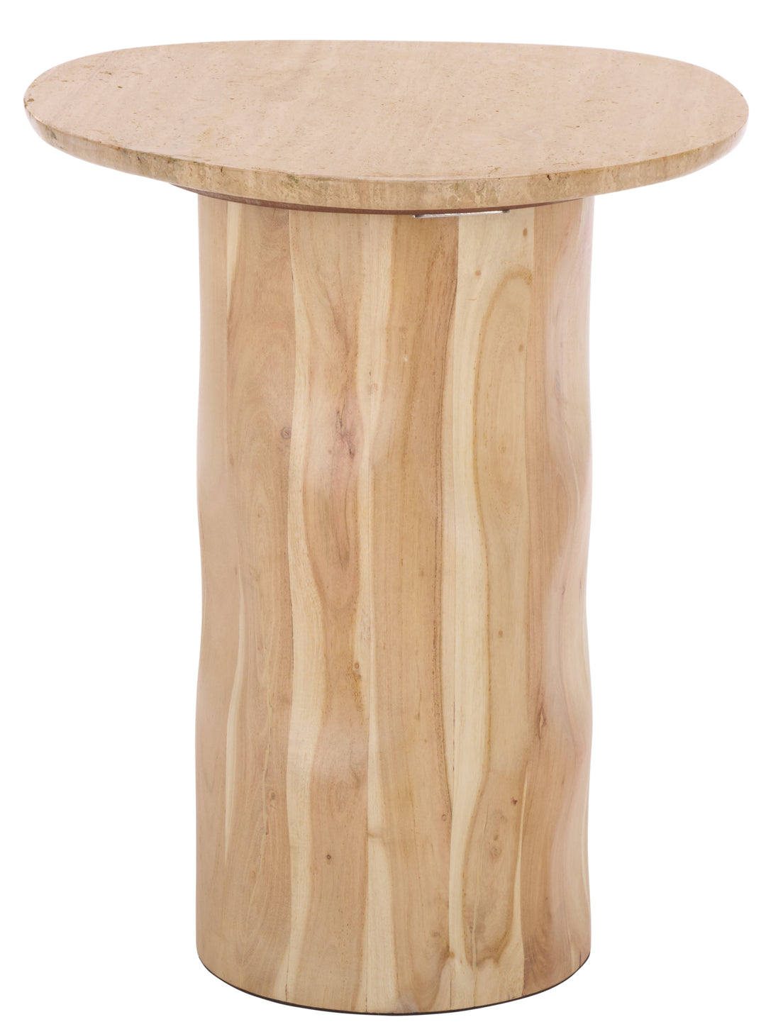 American Home Furniture Safavieh Couture Jennamira Travertine Top Accent Table