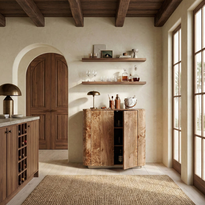 Safavieh Couture Celestanno Burl Bar Cabinet