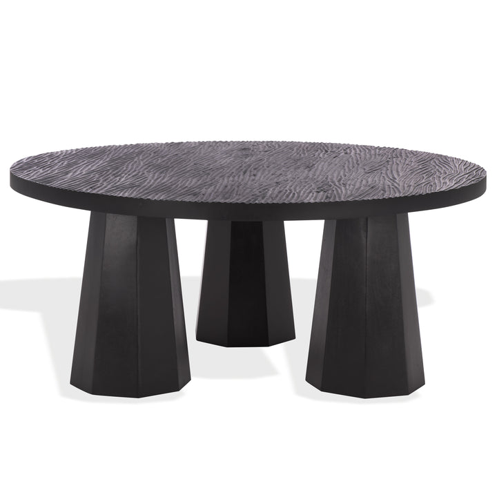 American Home Furniture Safavieh Couture Petraclara Wood 3 Leg Coffee Table