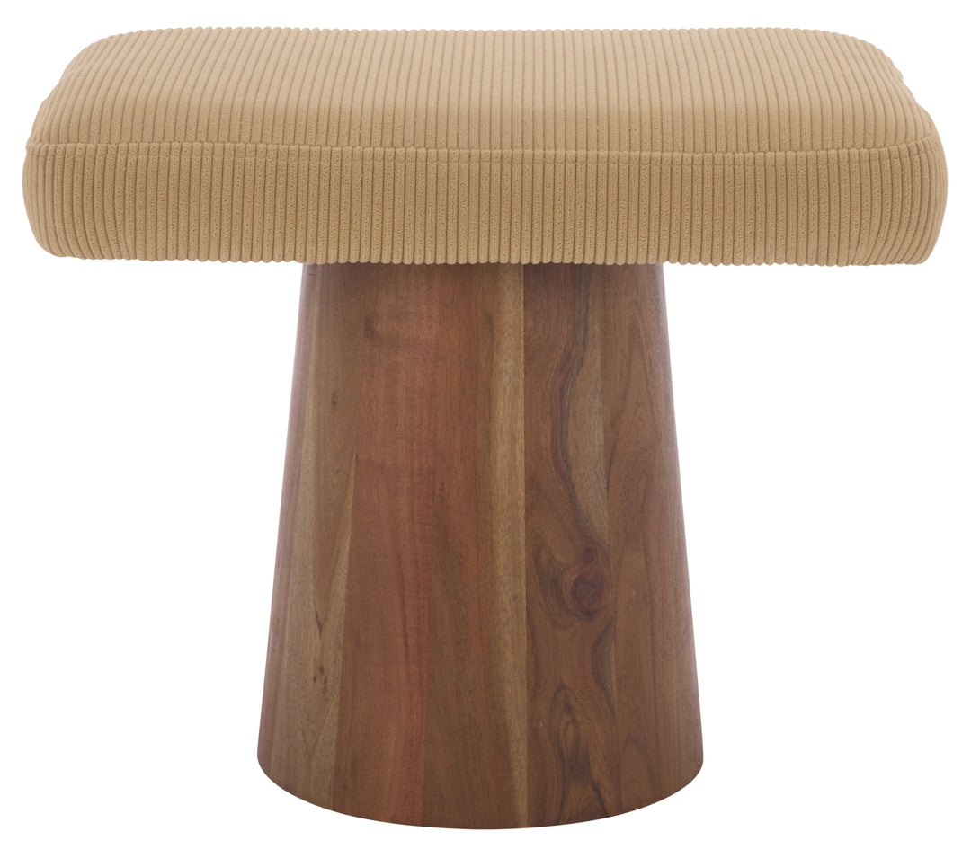 American Home Furniture Safavieh Couture Bennato Wood Base Stool