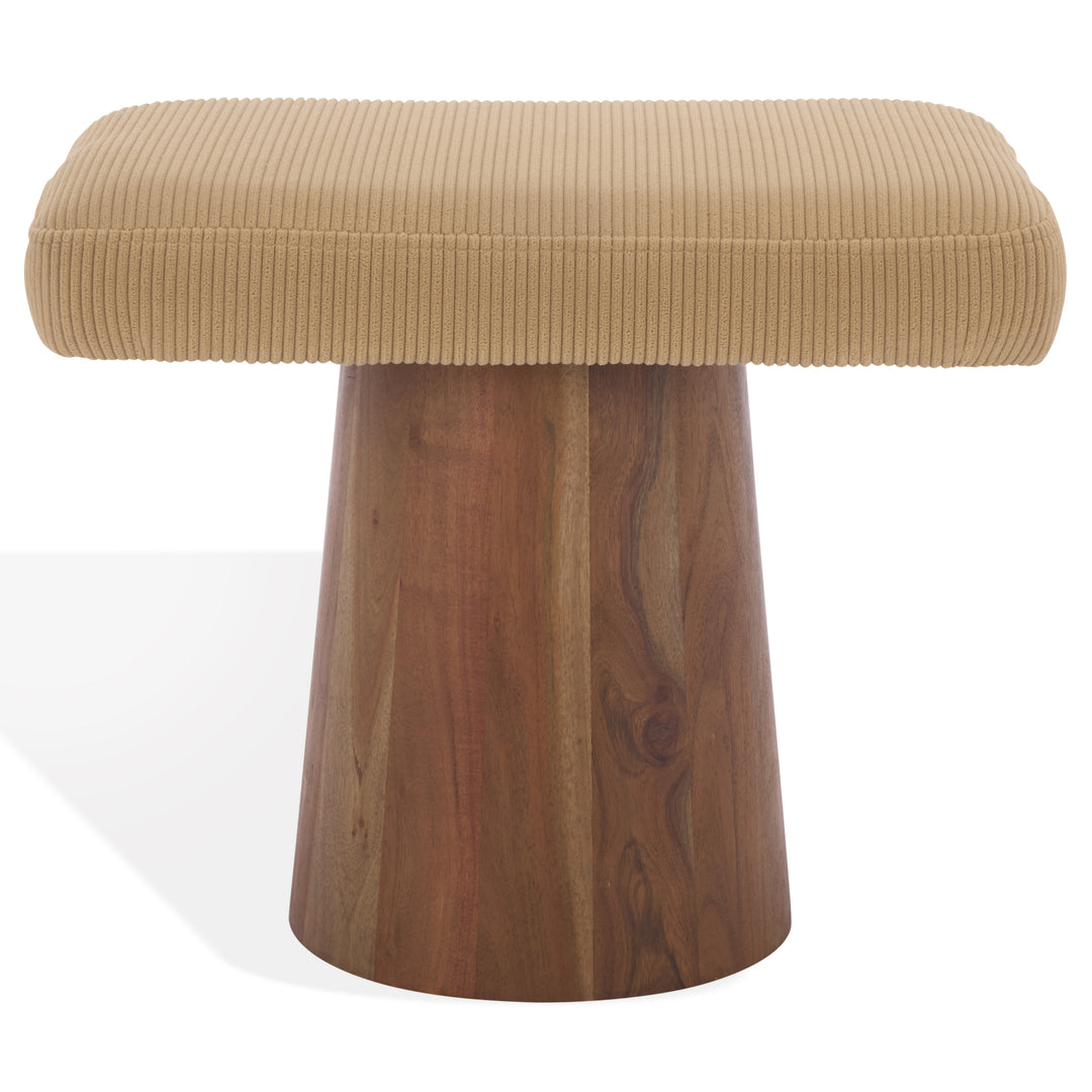 American Home Furniture Safavieh Couture Bennato Wood Base Stool
