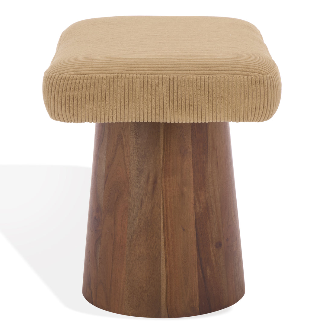 American Home Furniture Safavieh Couture Bennato Wood Base Stool