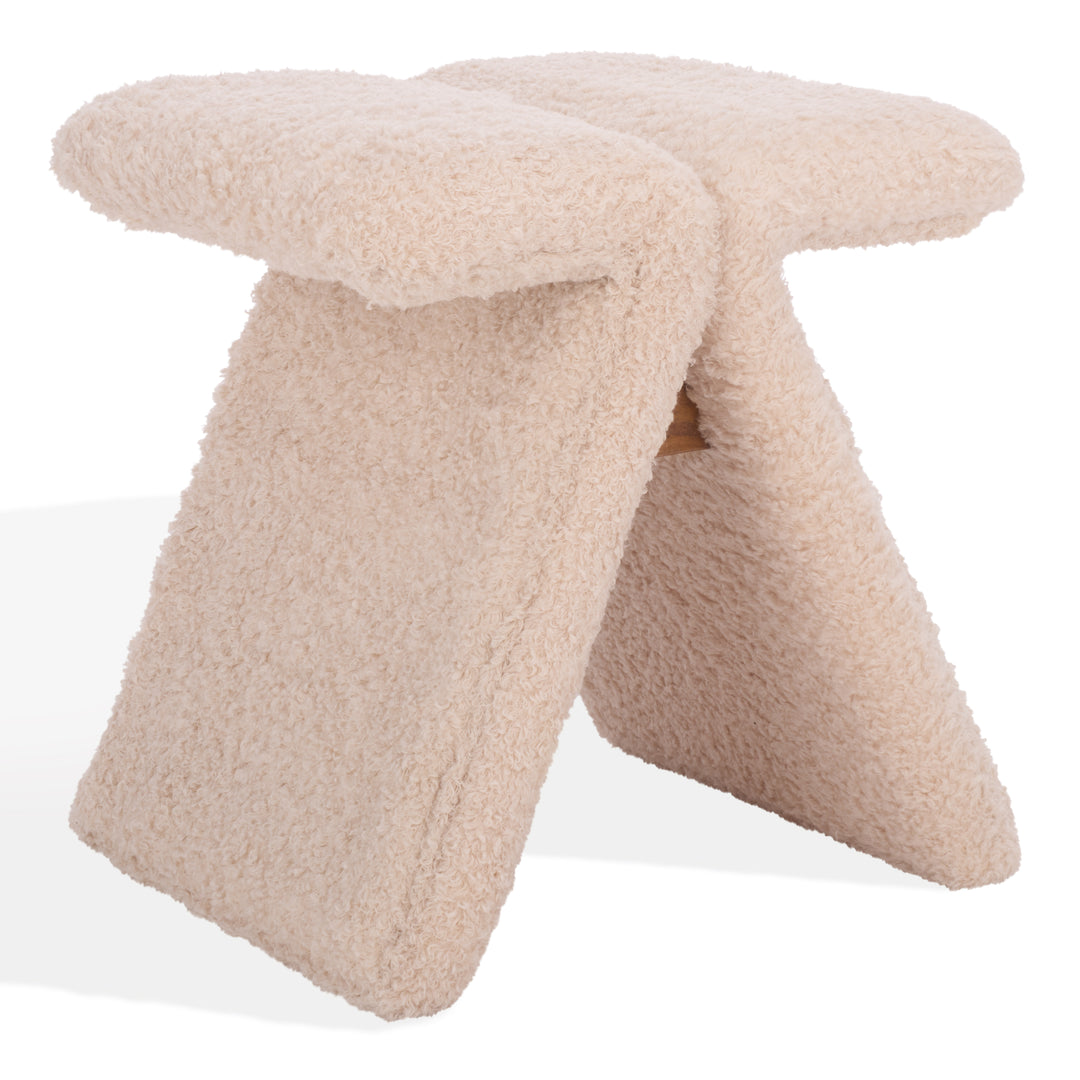 American Home Furniture Safavieh Couture Tessabella Boucle Ottoman