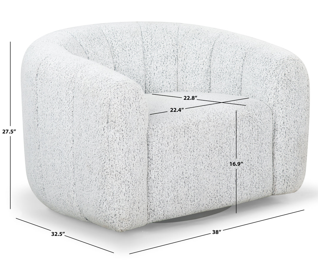 American Home Furniture | Safavieh Couture - DEMETRI BOUCLE SWIVEL CHAIR