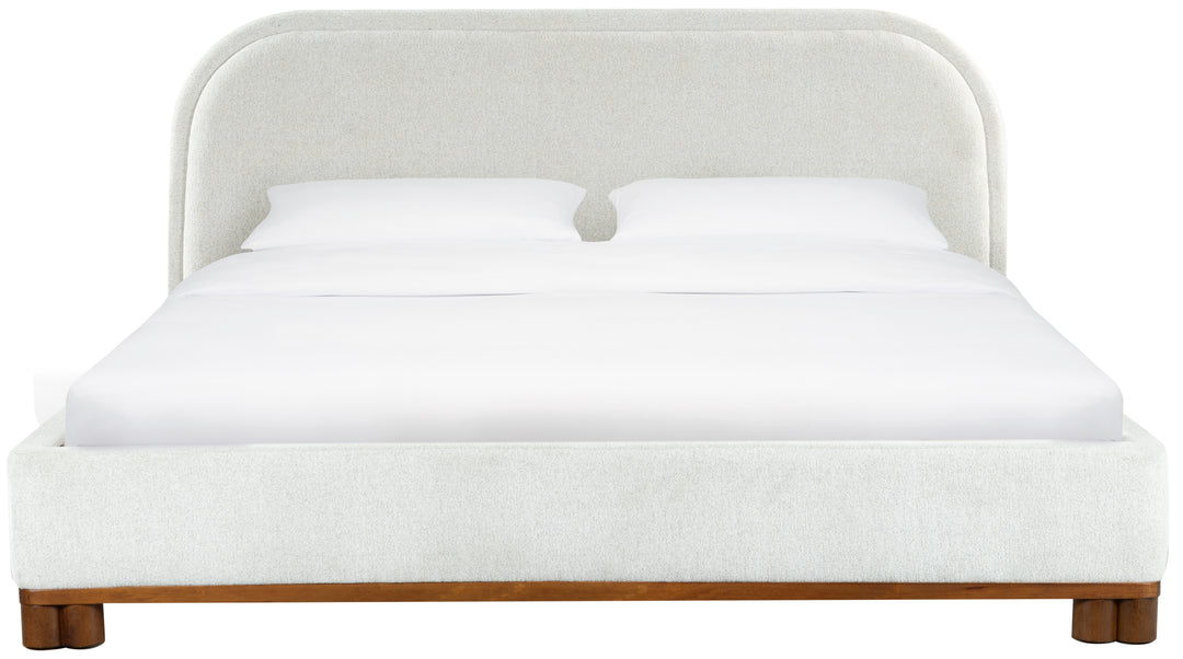 95"W x 81.8"D x 45"H / Beige/Walnut