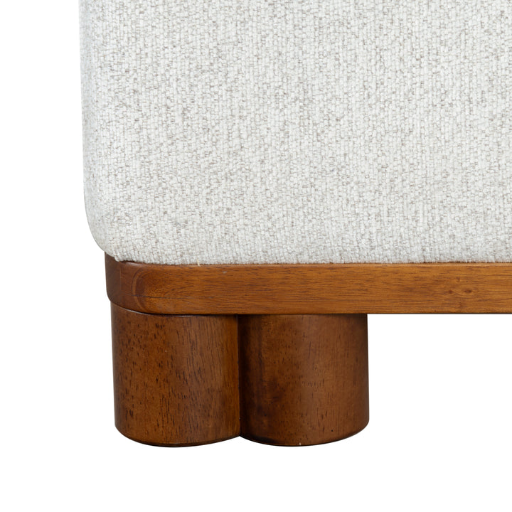 95"W x 81.8"D x 45"H / Beige/Walnut