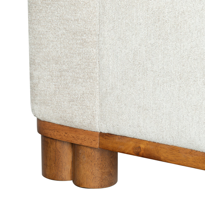 95"W x 81.8"D x 45"H / Grey/Walnut