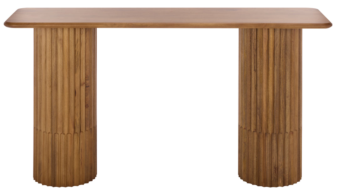 American Home Furniture Safavieh Couture Treyshawn Wood Top Console Table
