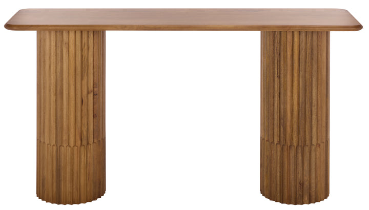 American Home Furniture Safavieh Couture Treyshawn Wood Top Console Table