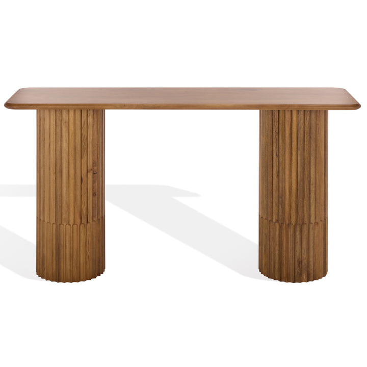 American Home Furniture Safavieh Couture Treyshawn Wood Top Console Table