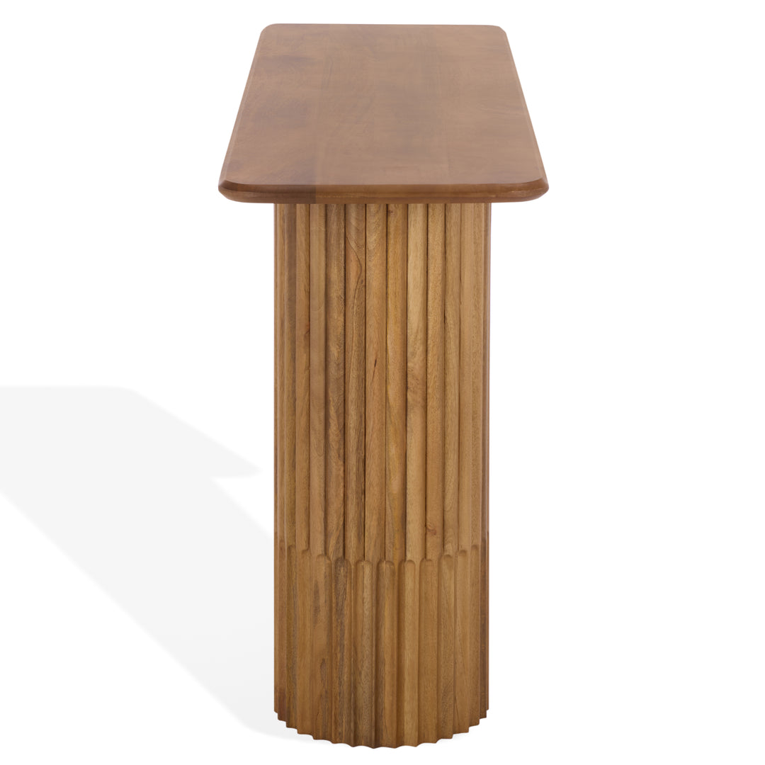 American Home Furniture Safavieh Couture Treyshawn Wood Top Console Table