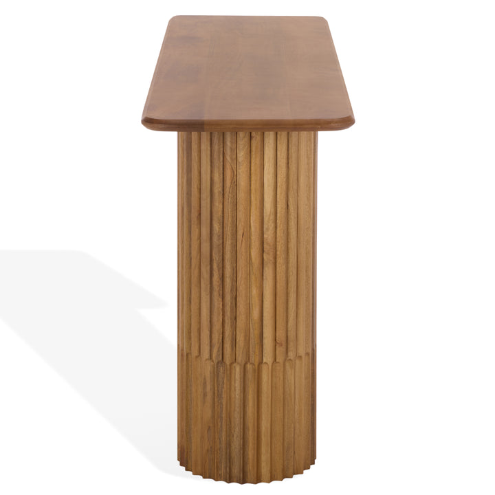 American Home Furniture Safavieh Couture Treyshawn Wood Top Console Table