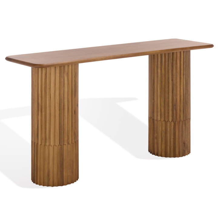 American Home Furniture Safavieh Couture Treyshawn Wood Top Console Table