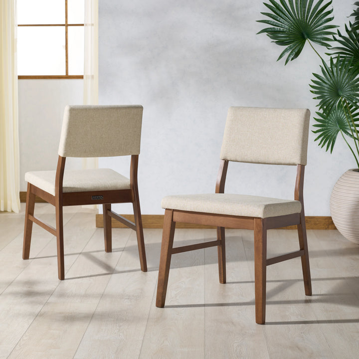 Jessbrina Wood And Linen Dining Chair - Set of 2 - AmericanHomeFurniture