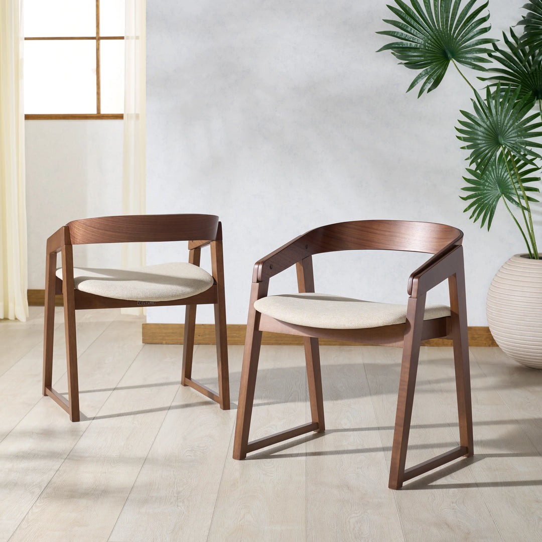 Hildabryna Wood Curved Back Dining Chair - Set of 2 - AmericanHomeFurniture