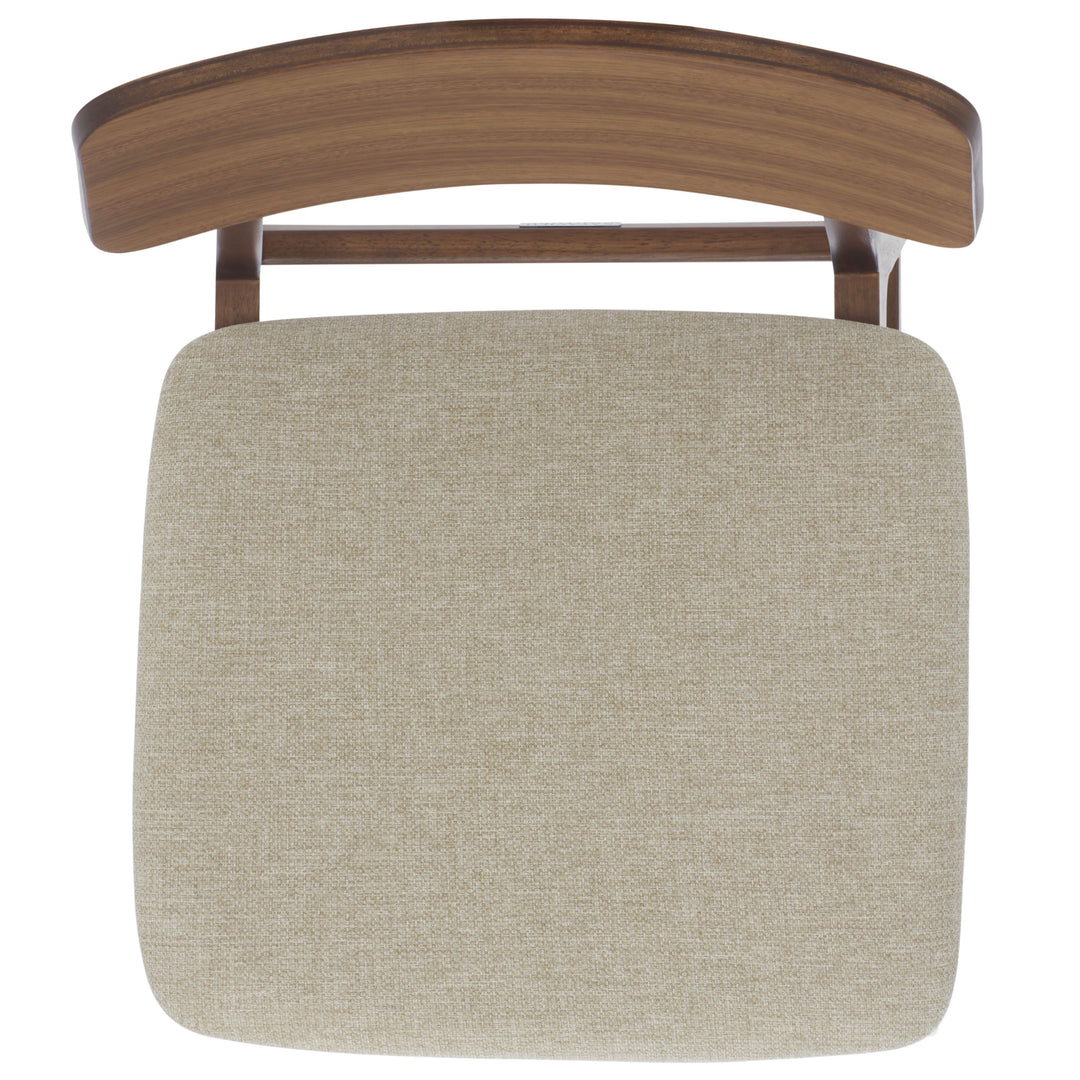 18.5"W x 22.6"D x 32.7"H / Walnut/Beige