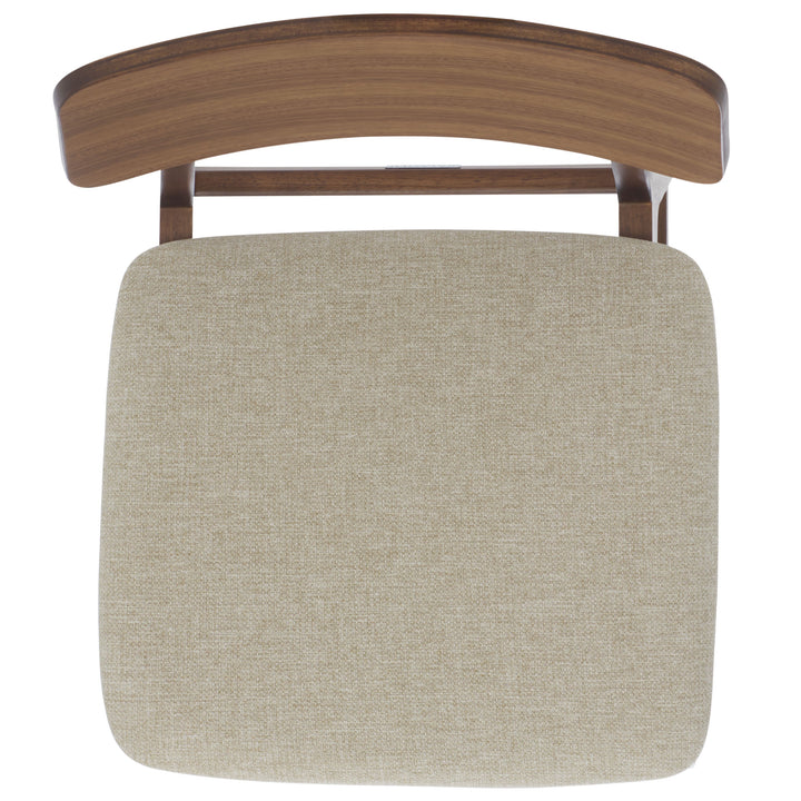 18.5"W x 22.6"D x 32.7"H / Walnut/Beige