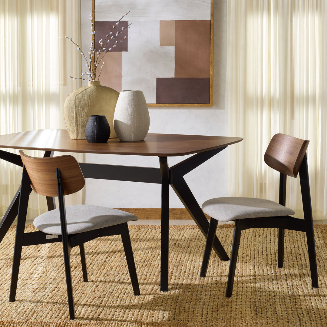 18.9"W x 21.7"D x 30.9"H / Walnut/Light Grey