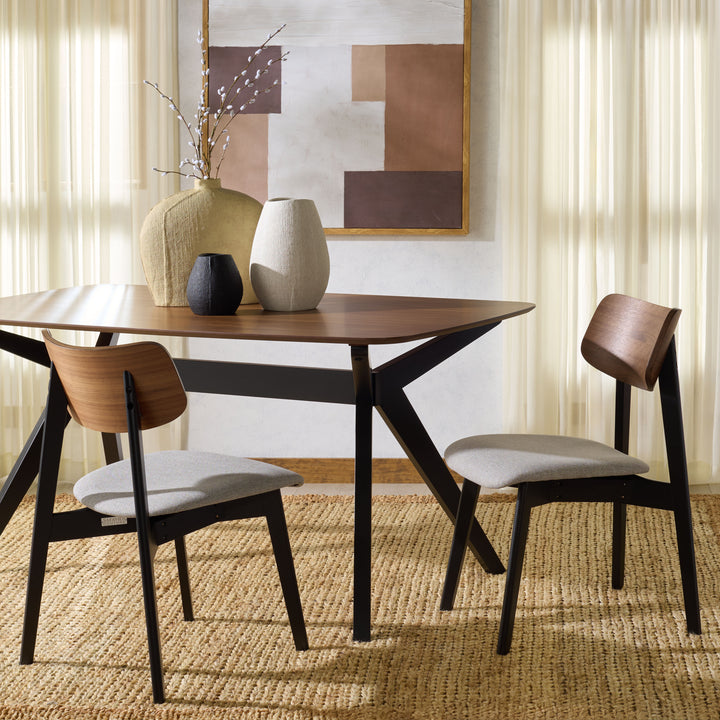 18.9"W x 21.7"D x 30.9"H / Walnut/Light Grey