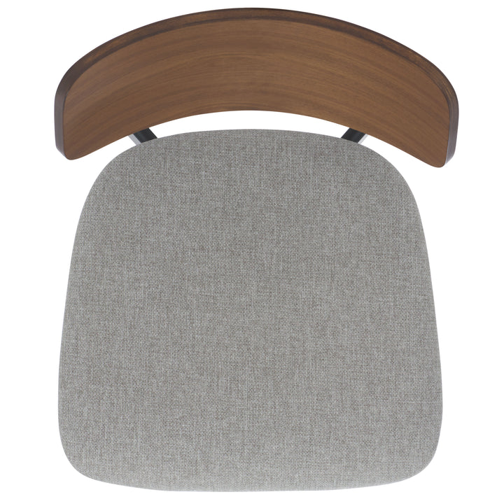 18.9"W x 21.7"D x 30.9"H / Walnut/Light Grey