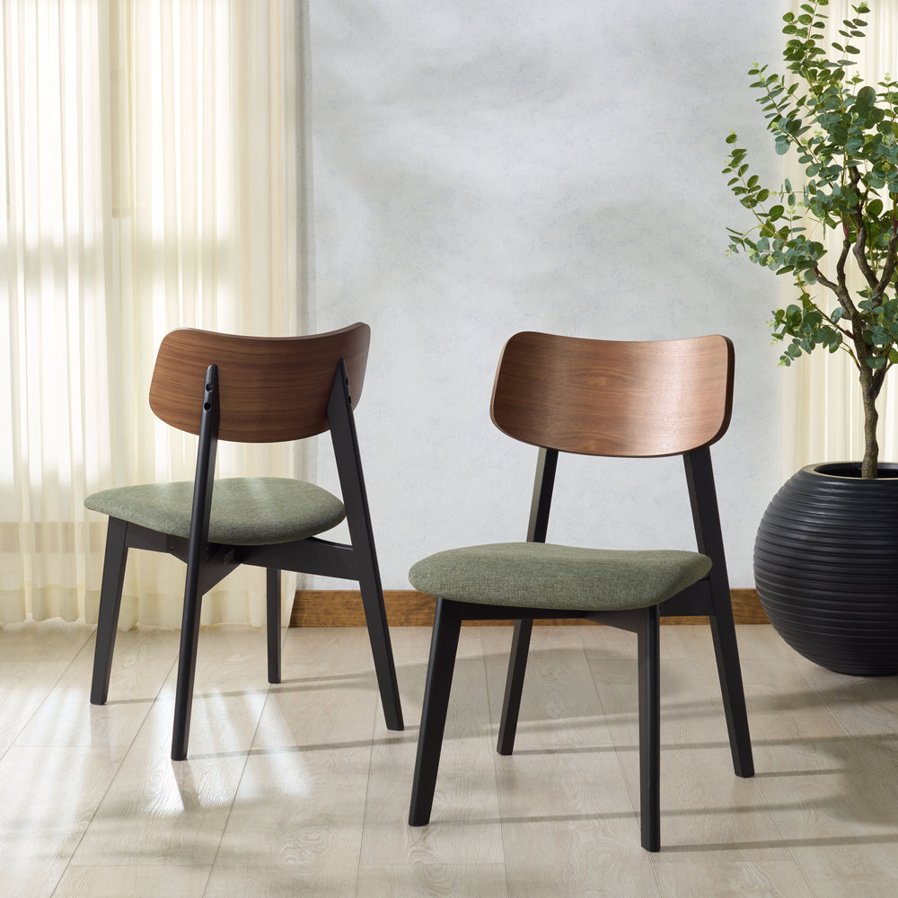 18.9"W x 21.7"D x 30.9"H / Olive Green/Walnut