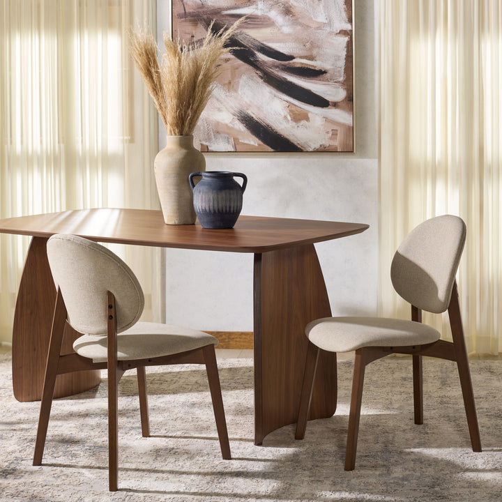 American Home Furniture Safavieh Couture Kayleen Wood And Linen Dining Chair