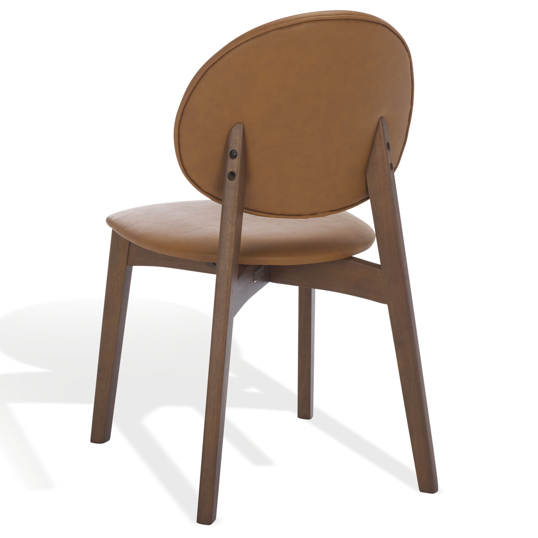 American Home Furniture Safavieh Couture Kayleen Wood And Vegan Leather Dining Chair