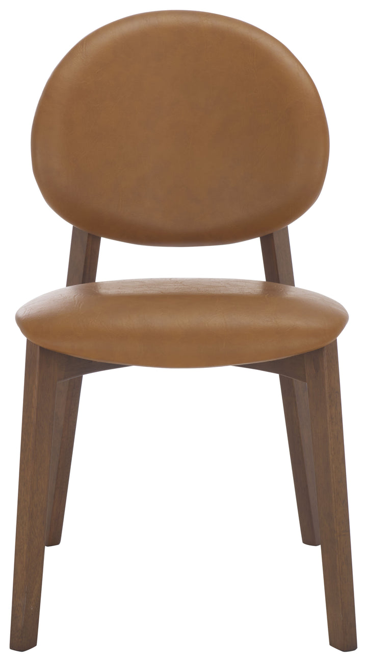 American Home Furniture Safavieh Couture Kayleen Wood And Vegan Leather Dining Chair