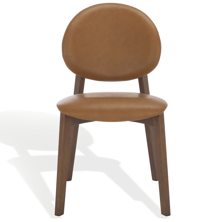 American Home Furniture Safavieh Couture Kayleen Wood And Vegan Leather Dining Chair