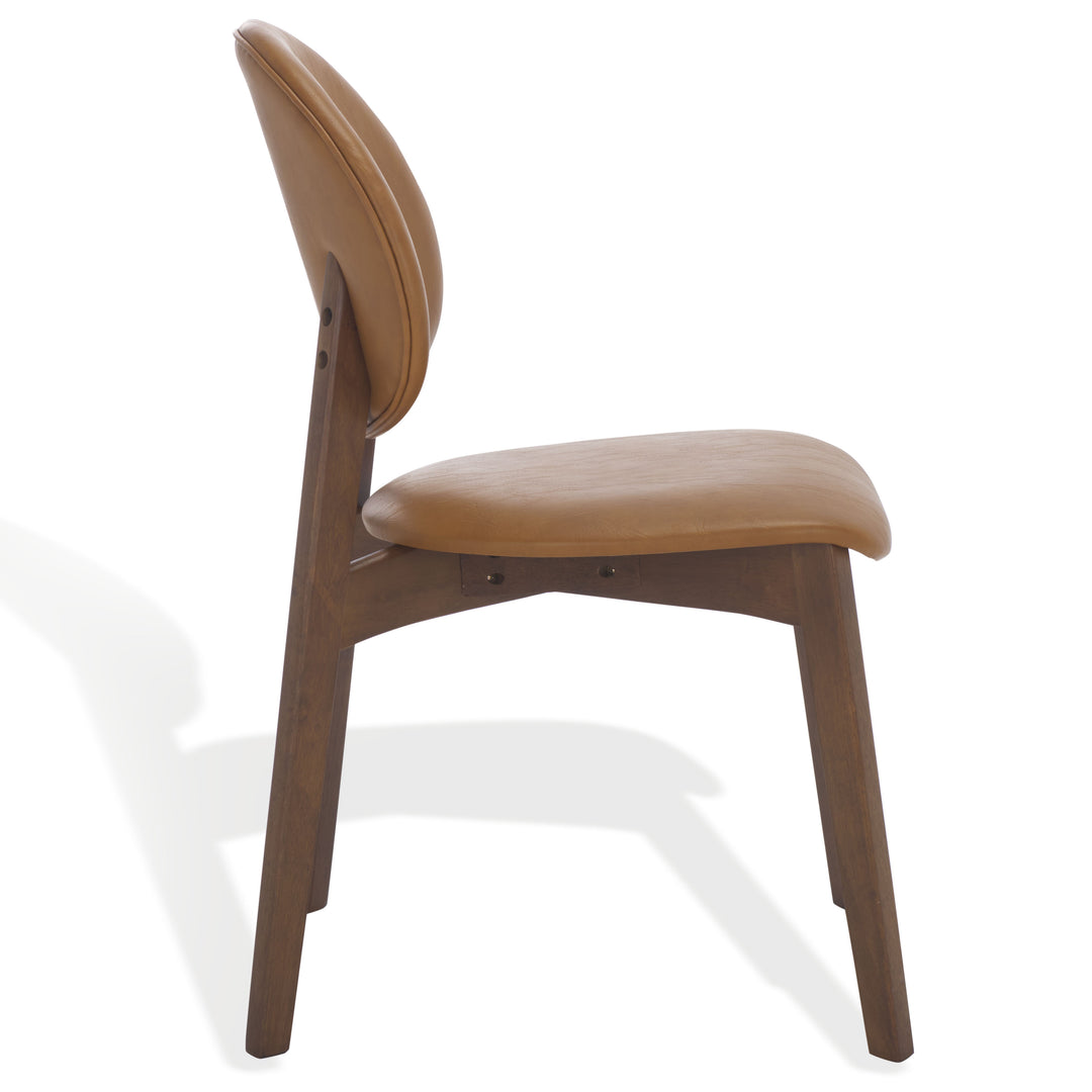 American Home Furniture Safavieh Couture Kayleen Wood And Vegan Leather Dining Chair
