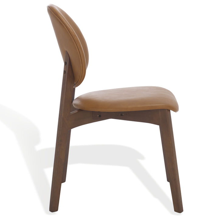 American Home Furniture Safavieh Couture Kayleen Wood And Vegan Leather Dining Chair